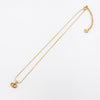 CD Logo Rhinestone GP Gold Necklace