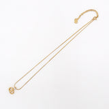 CD Logo Rhinestone GP Gold Necklace - NEWSED