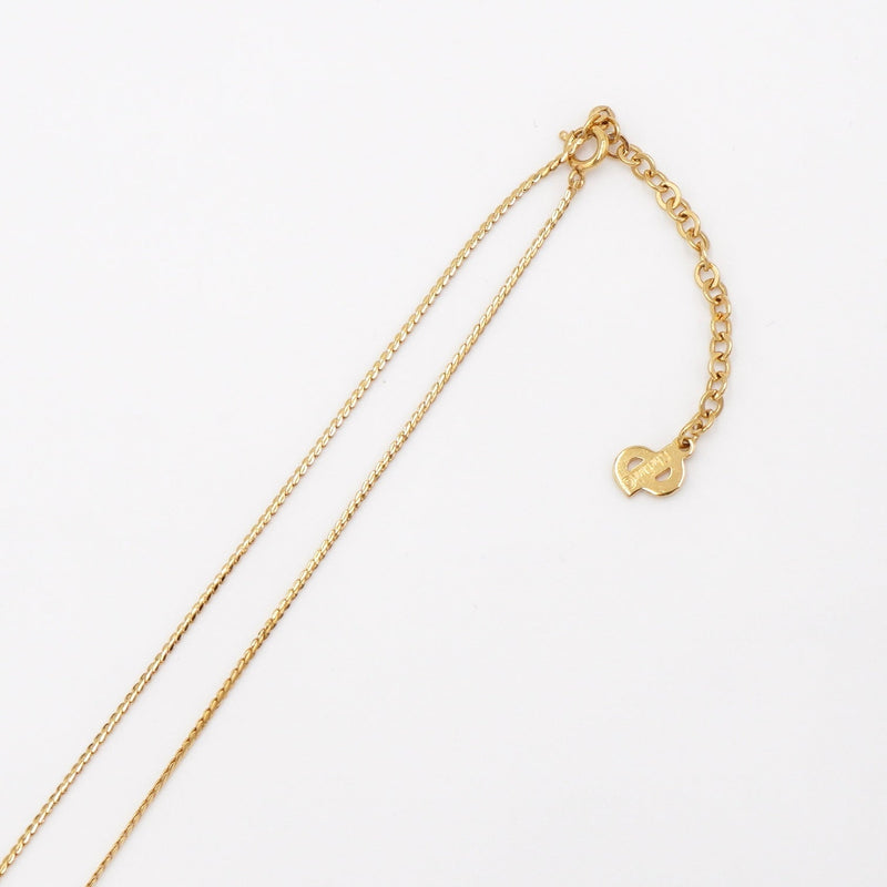 CD Logo Rhinestone GP Gold Necklace - NEWSED