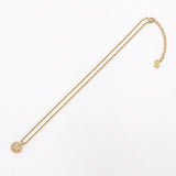 CD Logo Twist Circle GP Gold Necklace - NEWSED
