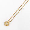 CD Logo Twist Circle GP Gold Necklace