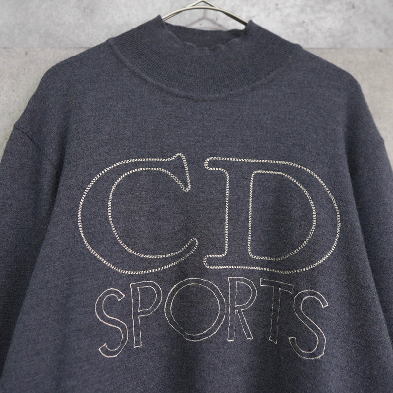 クリスチャン ディオール ヴィンテージ CD SPORTS 刺繍 モックネック ニット レディース グレー - NEWSED