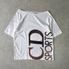 クリスチャン ディオール ヴィンテージ CD SPORTS ビッグロゴ 半袖トップス Tシャツ ホワイト