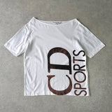クリスチャン ディオール ヴィンテージ CD SPORTS ビッグロゴ 半袖トップス Tシャツ ホワイト - NEWSED