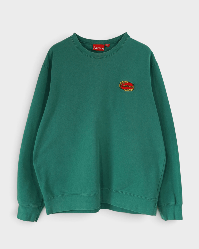 Chain Logo Crewneck シュプリーム スウェット グリーン XL メンズ