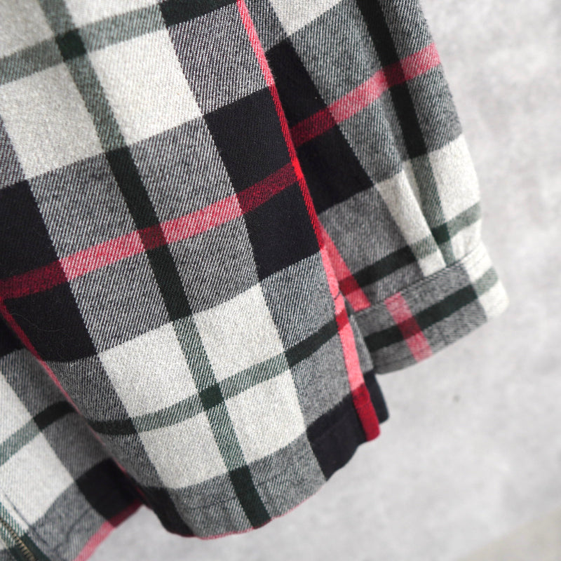 Check Pattern Zip - up Jacket - NEWSED