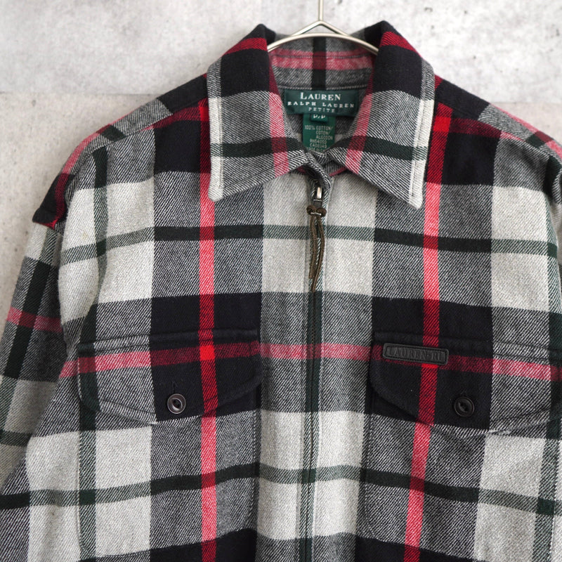 Check Pattern Zip - up Jacket - NEWSED