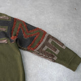 Chenille Logo Sweater シュプリーム ロゴ ニット カーキ メンズ - NEWSED