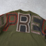 Chenille Logo Sweater シュプリーム ロゴ ニット カーキ メンズ - NEWSED