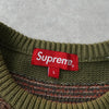 Chenille Logo Sweater シュプリーム ロゴ ニット カーキ メンズ