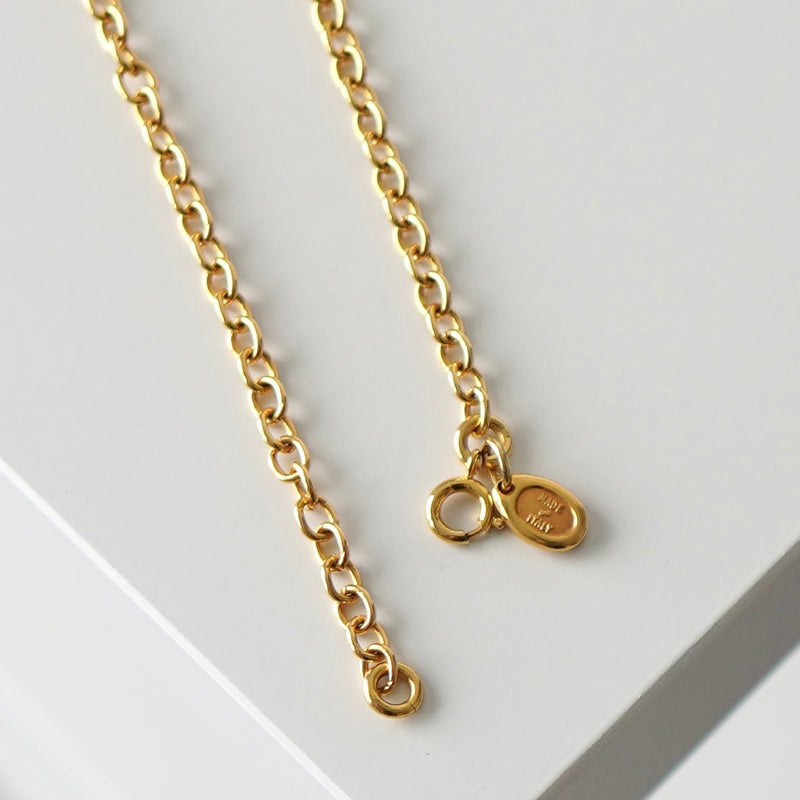 Circle Motif GP Gold Necklace - NEWSED