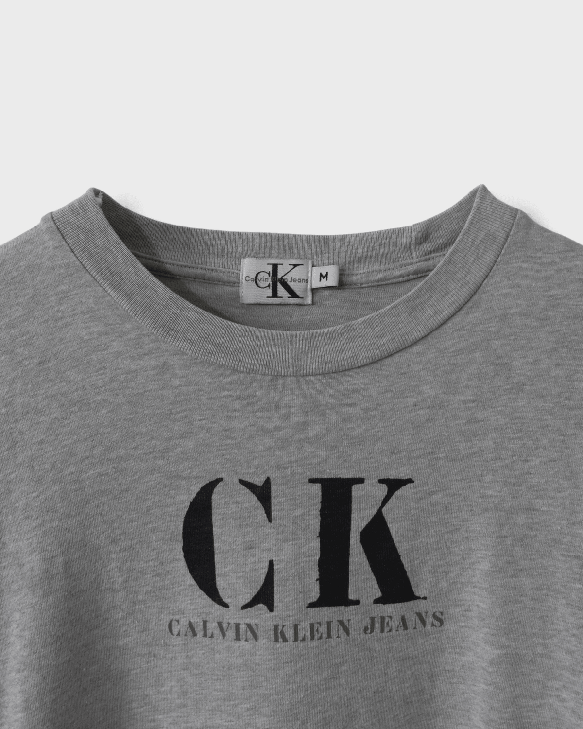 カルバンクライン ジーンズ ヴィンテージ CKロゴ Tシャツ グレー M レディース - NEWSED
