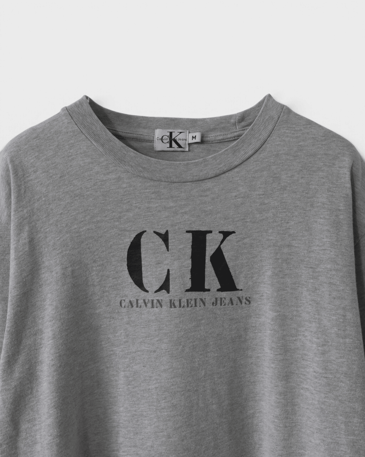 カルバンクライン ジーンズ ヴィンテージ CKロゴ Tシャツ グレー M レディース - NEWSED
