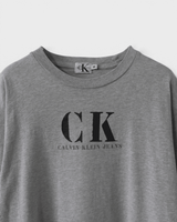 カルバンクライン ジーンズ ヴィンテージ CKロゴ Tシャツ グレー M レディース - NEWSED