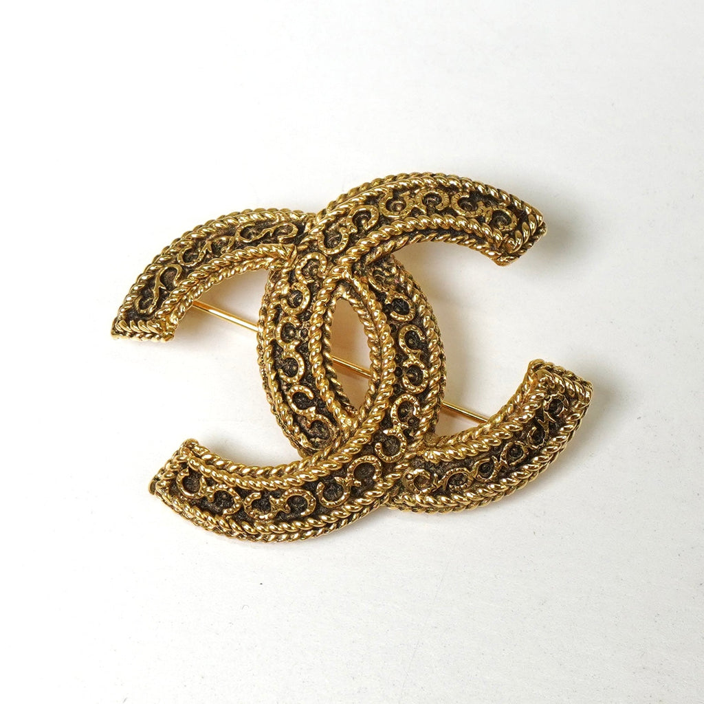 シャネル ココマーク COCO ブローチ GP ゴールド
