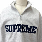 シュプリーム Collegiate Half Zip Pullover ハーフジップ スウェット ライトグレー M メンズ - NEWSED