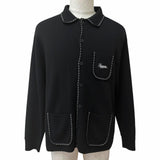 シュプリーム Contrast Stitch Button Up ニット ブラック L メンズ - NEWSED