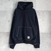 ステューシー Contrast Stitch Label パーカー ネイビー