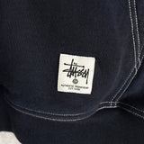 ステューシー Contrast Stitch Label パーカー ネイビー - NEWSED