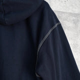 ステューシー Contrast Stitch Label パーカー ネイビー - NEWSED