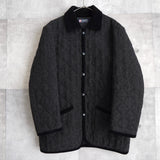 Corduroy Collar Wool Quilting Jacket - NEWSED