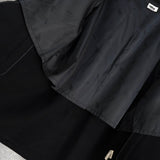 ラコステ ロゴパッチ ウールコート ミドルコート ブラック