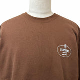 シュプリーム Crest Crewneck ロゴプリント スウェット ブラウン L メンズ - NEWSED