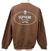 シュプリーム Crest Crewneck ロゴプリント スウェット ブラウン L メンズ