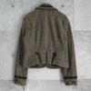 ポロ ラルフローレン Crop Duffle Jacket クロップド丈 千鳥格子柄 ウールジャケット ブラウン レディース