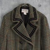 ポロ ラルフローレン Crop Duffle Jacket クロップド丈 千鳥格子柄 ウールジャケット ブラウン レディース - NEWSED
