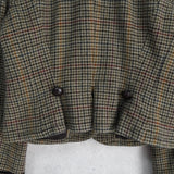 ポロ ラルフローレン Crop Duffle Jacket クロップド丈 千鳥格子柄 ウールジャケット ブラウン レディース - NEWSED