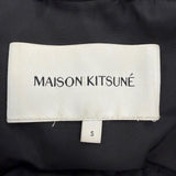 メゾンキツネ CROPPED PUFFER IN NYLON WITH BOLD FOX HEAD PATCH ダウンジャケット ブラック S レディース - NEWSED