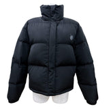 メゾンキツネ CROPPED PUFFER IN NYLON WITH BOLD FOX HEAD PATCH ダウンジャケット ブラック S レディース - NEWSED