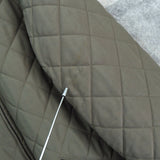 サルバトーレ フェラガモ レザー切り替え キルティングジャケット カーキ