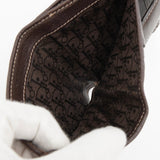 クリスチャン ディオール ヴィンテージ Dロゴ サドル レザー 二つ折り財布 ブラウン - NEWSED