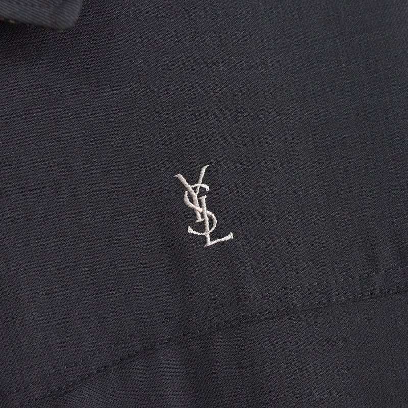 イヴサンローラン YSLロゴ ブルゾン グレー