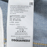 ディースクエアード Dan Jean Jacket レインボー バックロゴ刺繍 クラッシュ デニムジャケット インディゴブルー 44 メンズ - NEWSED