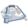 ディースクエアード Dan Jean Jacket レインボー バックロゴ刺繍 クラッシュ デニムジャケット インディゴブルー 44 メンズ