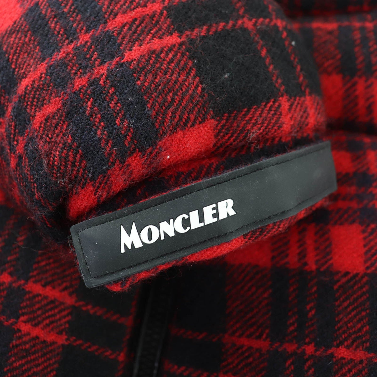 モンクレール DANUBE フード付 チェック柄 ZIP UP ダウンジャケット レッド 54847 レディース - NEWSED