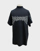 バレンシアガ Darkwave Tee ロゴプリント ダメージ加工 ショートスリーブ 半袖Ｔシャツ ブラック 1 メンズ