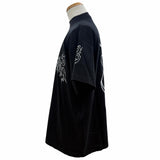 バレンシアガ Darkwave Tee ダメージ加工 ロゴプリント ショートスリーブ 半袖Ｔシャツ ブラック 1 メンズ - NEWSED