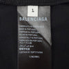 バレンシアガ Darkwave Tee ロゴプリント ダメージ加工 ショートスリーブ 半袖Ｔシャツ ブラック 1 メンズ