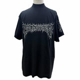 バレンシアガ Darkwave Tee ダメージ加工 ロゴプリント ショートスリーブ 半袖Ｔシャツ ブラック 1 メンズ - NEWSED