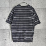 Dash Stripe S/S Top シュプリーム ロゴ ボーダー Tシャツ グレー系 - NEWSED