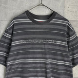 Dash Stripe S/S Top シュプリーム ロゴ ボーダー Tシャツ グレー系 - NEWSED