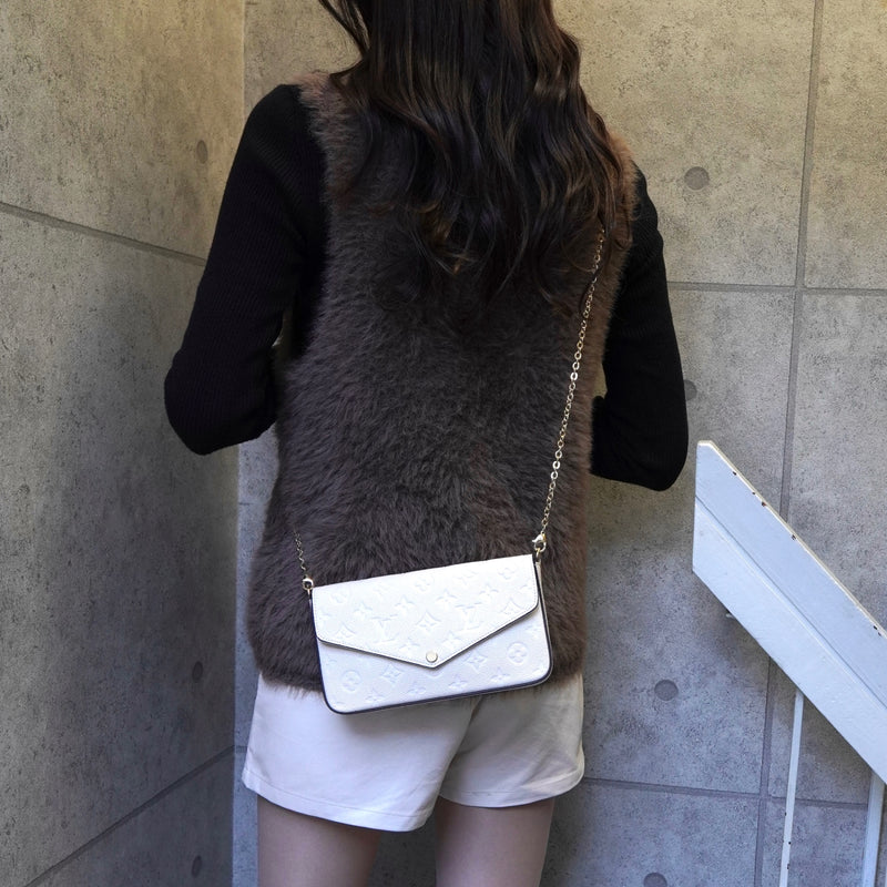 ルイ ヴィトン モノグラム アンプラント ポシェット フェリシー クリーム M82363