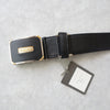 DEAD STOCK｜90's｜Black leather belt