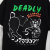 Stüssy Deadly Masters Double-Sided Print T-Shirt in Black