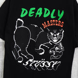 ステューシー Deadly Masters 両面プリント Tシャツ ブラック - NEWSED