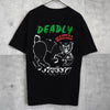 Stüssy Deadly Masters Double-Sided Print T-Shirt in Black